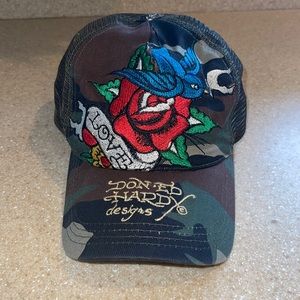 Ed Hardy army hat. Y2k